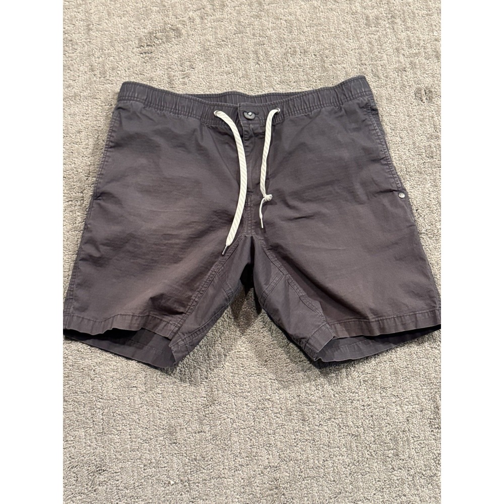 Vuori Gray Climber Shorts Ripstop Pockets Drawstring Outdoors Size Large (B1)